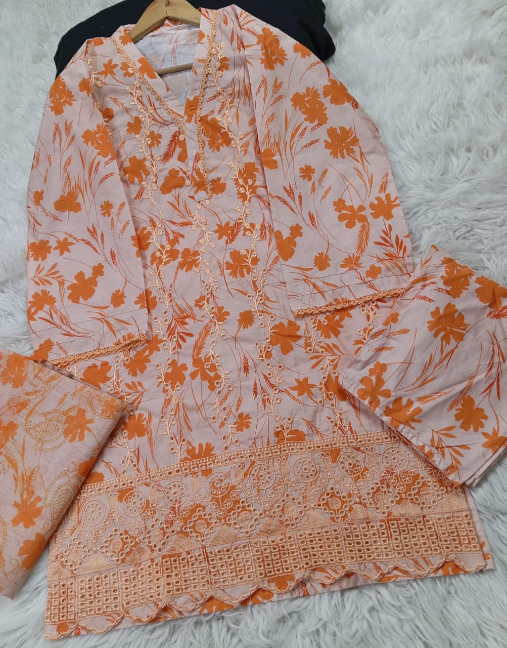 3 PIECE - EMBROIDERED LAWN SUIT