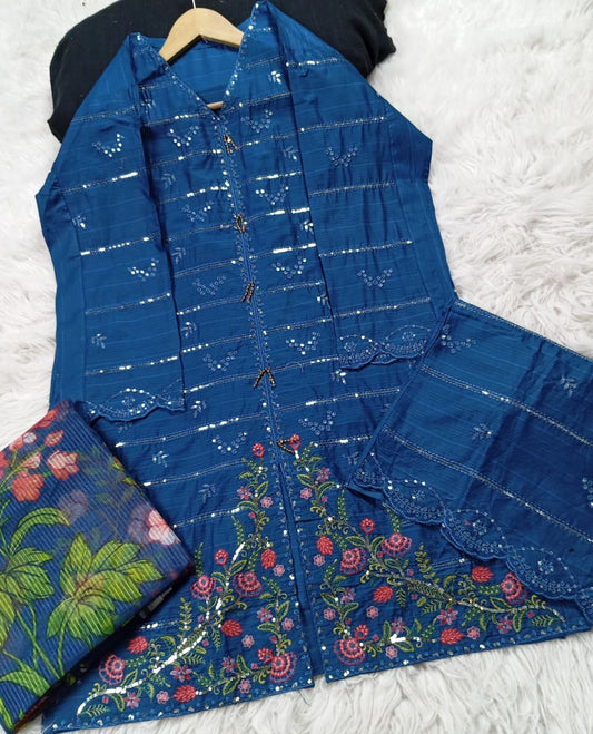 3 PIECE - EMBROIDERED LAWN SUIT