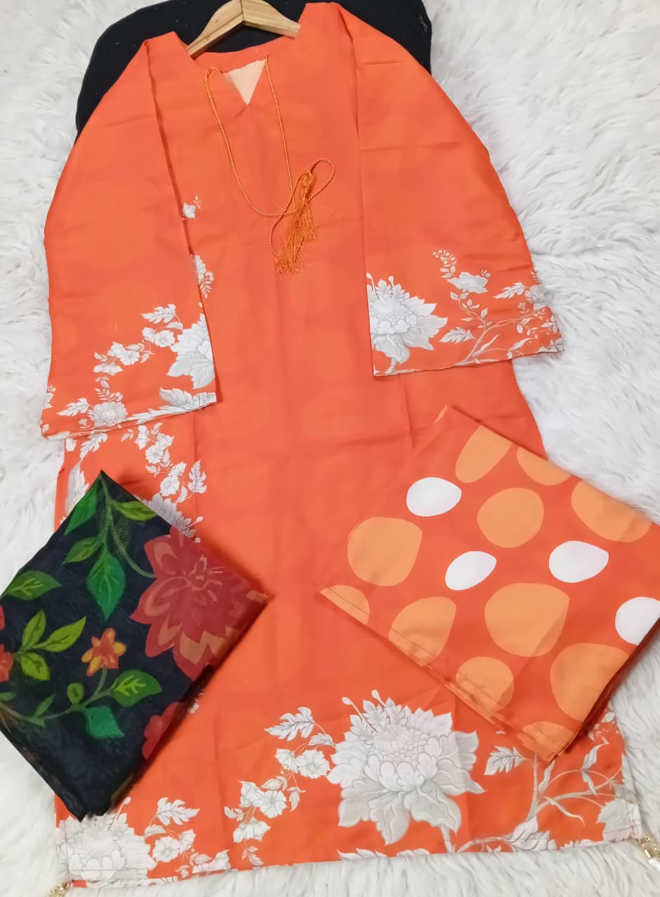 3 PIECE - EMBROIDERED LAWN SUIT