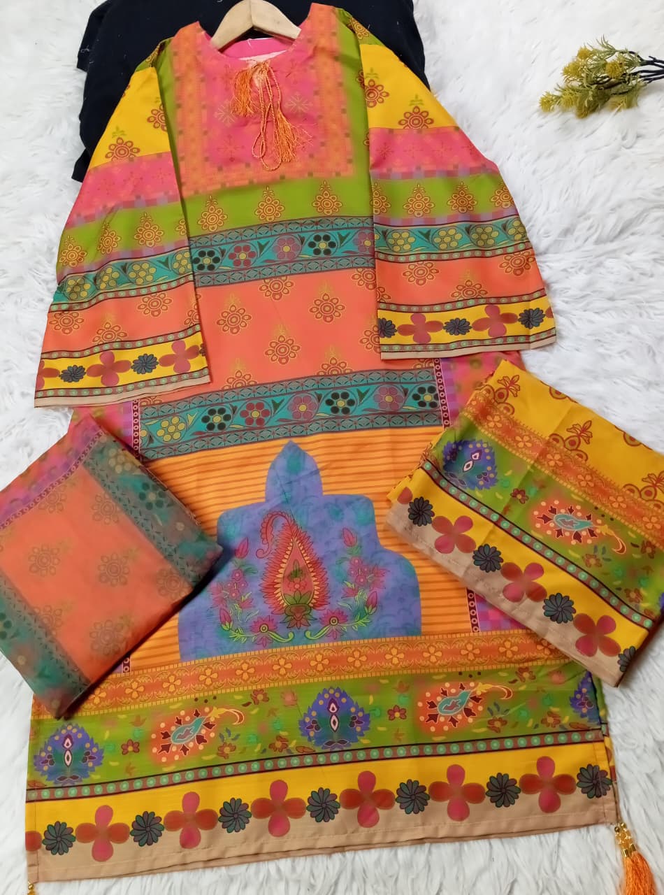 3 PIECE - EMBROIDERED LAWN SUIT