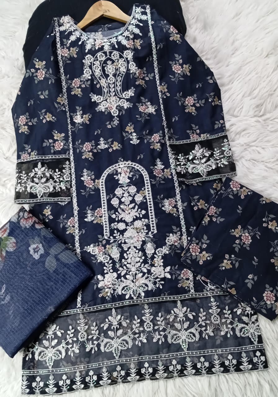 3 PIECE - EMBROIDERED LAWN SUIT