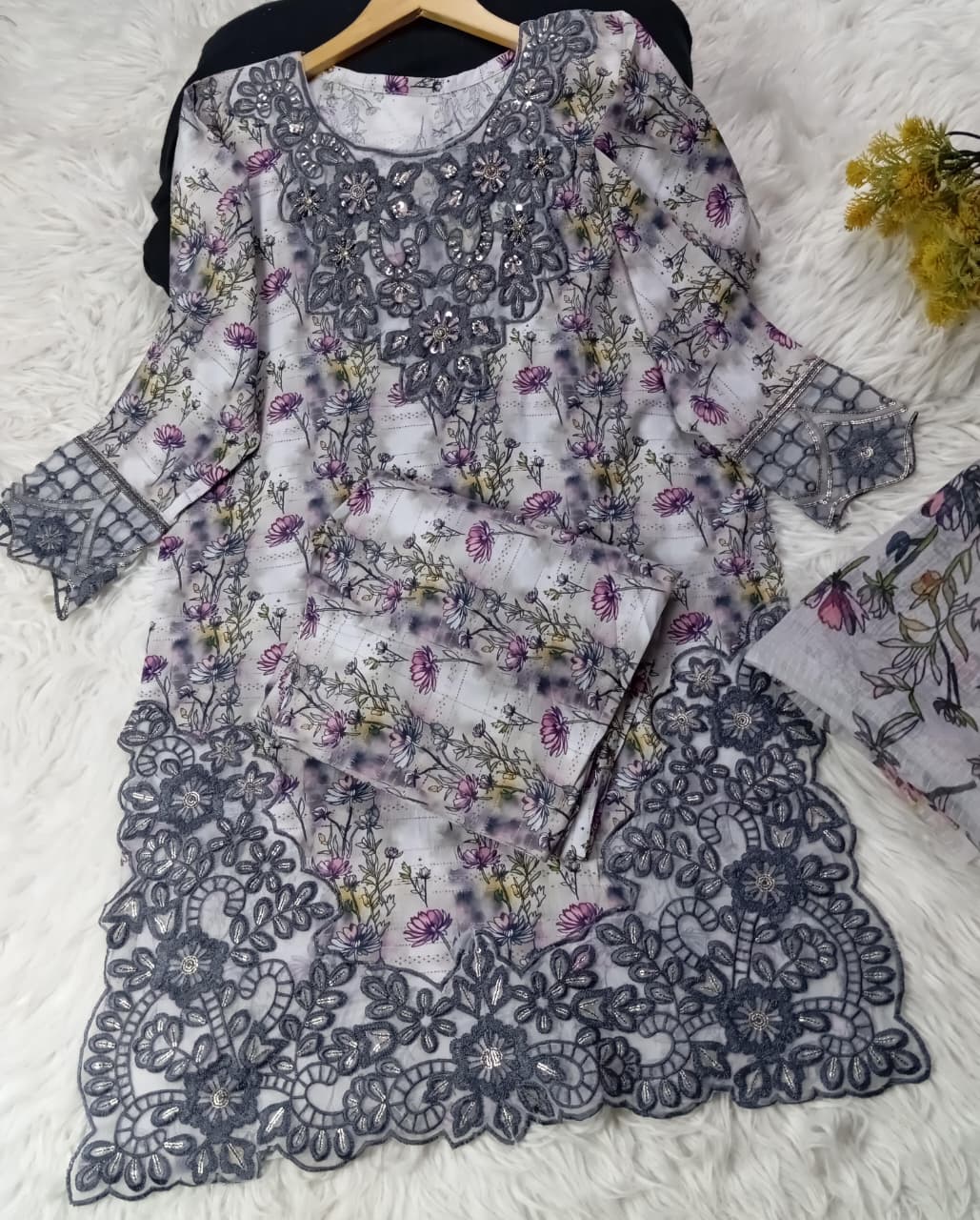 3 PIECE - EMBROIDERED LAWN SUIT