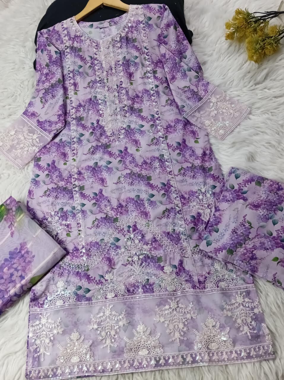 3 PIECE - EMBROIDERED LAWN SUIT