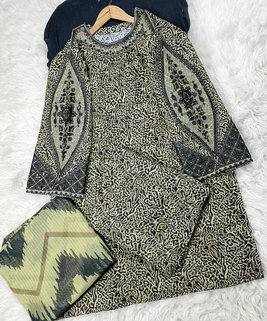 3 PIECE - EMBROIDERED LAWN SUIT