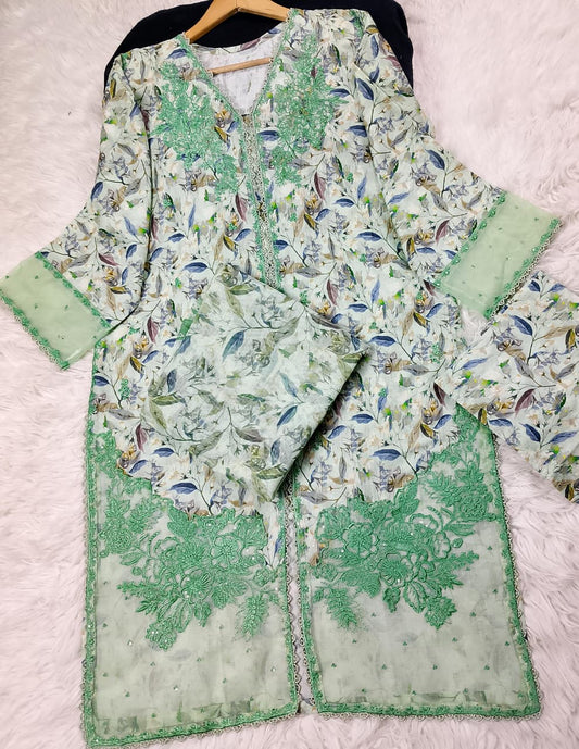 3 PIECE - EMBROIDERED LAWN SUIT