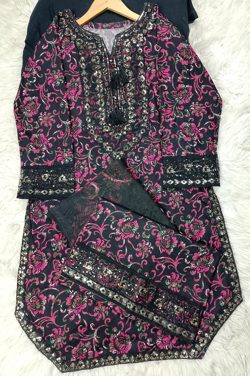3 PIECE - EMBROIDERED LAWN SUIT
