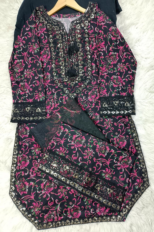3 PIECE - EMBROIDERED LAWN SUIT