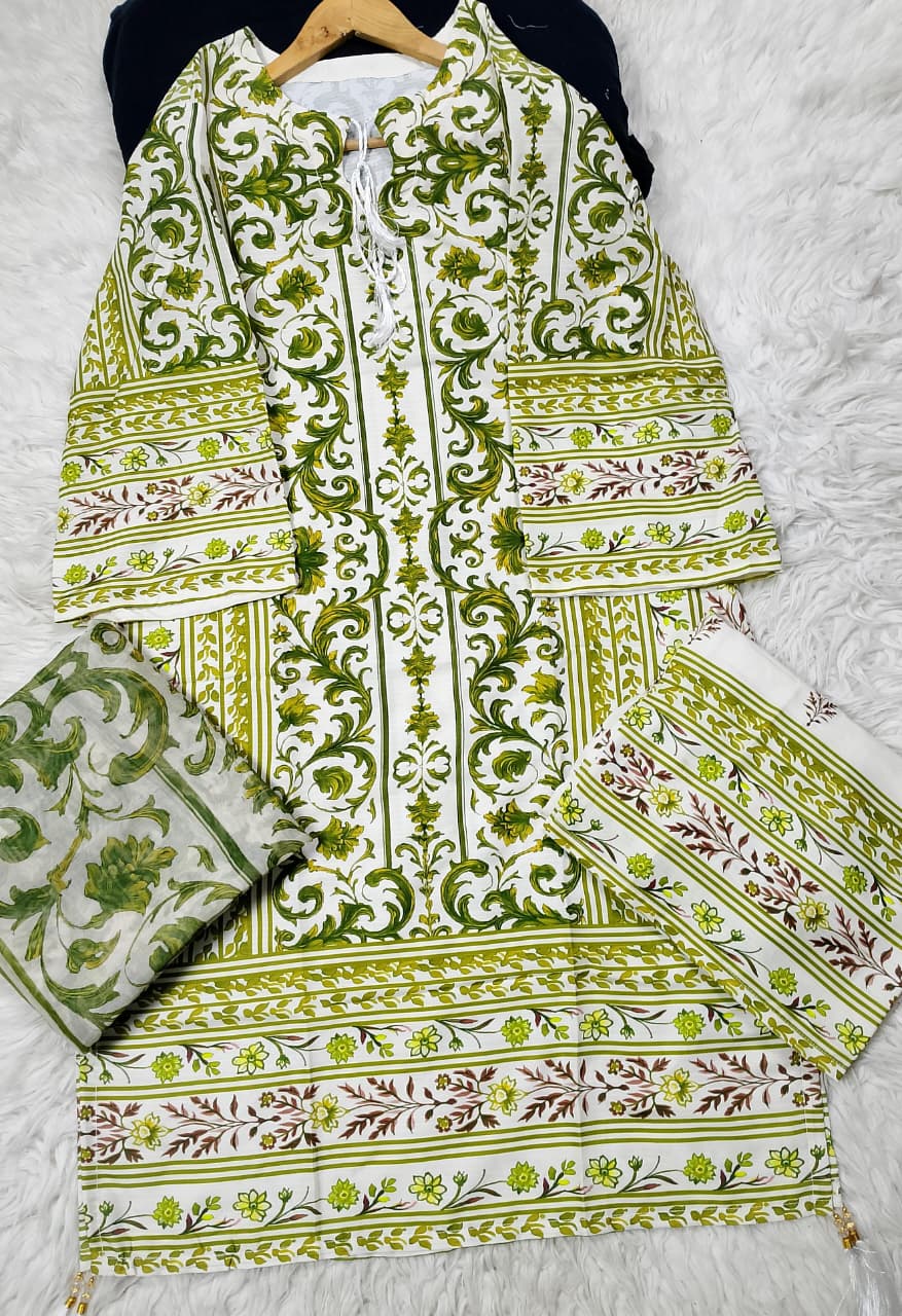 3 PIECE - EMBROIDERED LAWN SUIT
