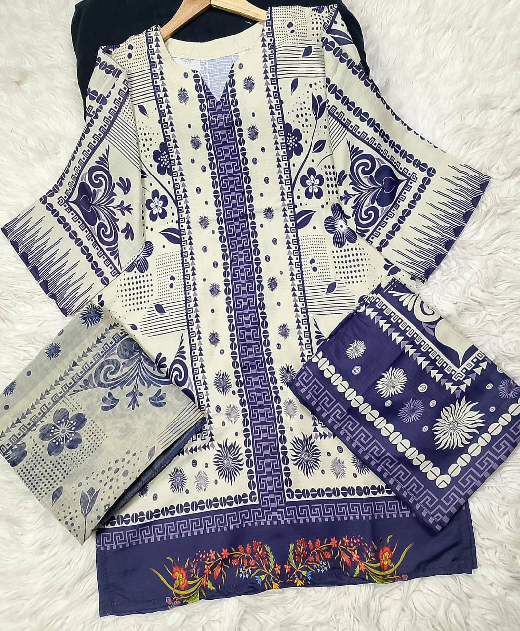 3 PIECE - EMBROIDERED LAWN SUIT