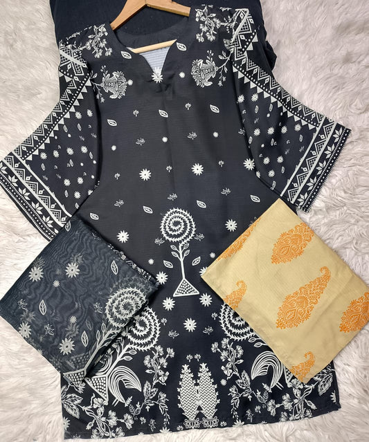 3 PIECE - EMBROIDERED LAWN SUIT