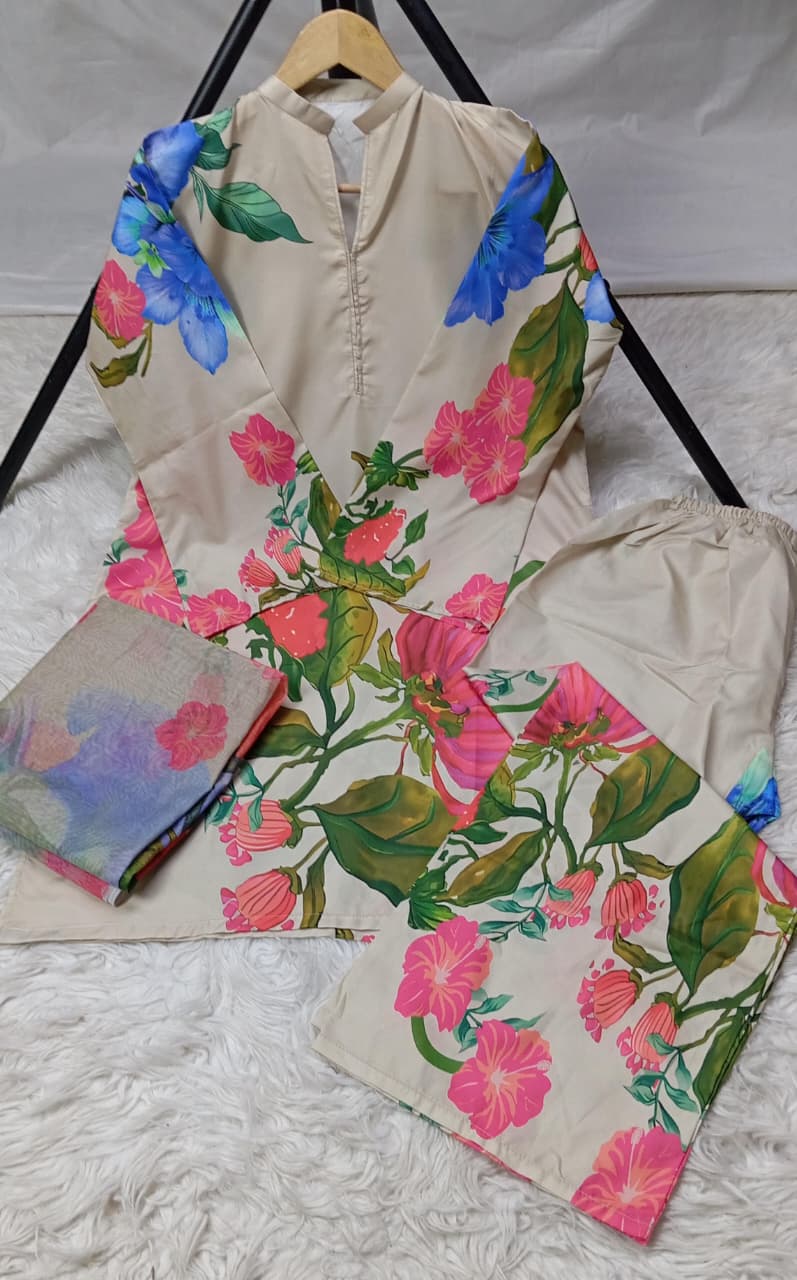 3 PIECE - EMBROIDERED LAWN SUIT