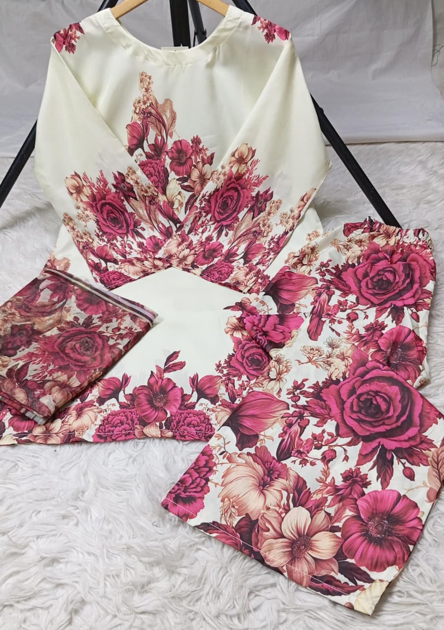 3 PIECE - EMBROIDERED LAWN SUIT