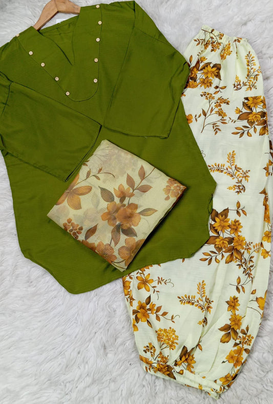 3 PIECE - EMBROIDERED LAWN SUIT