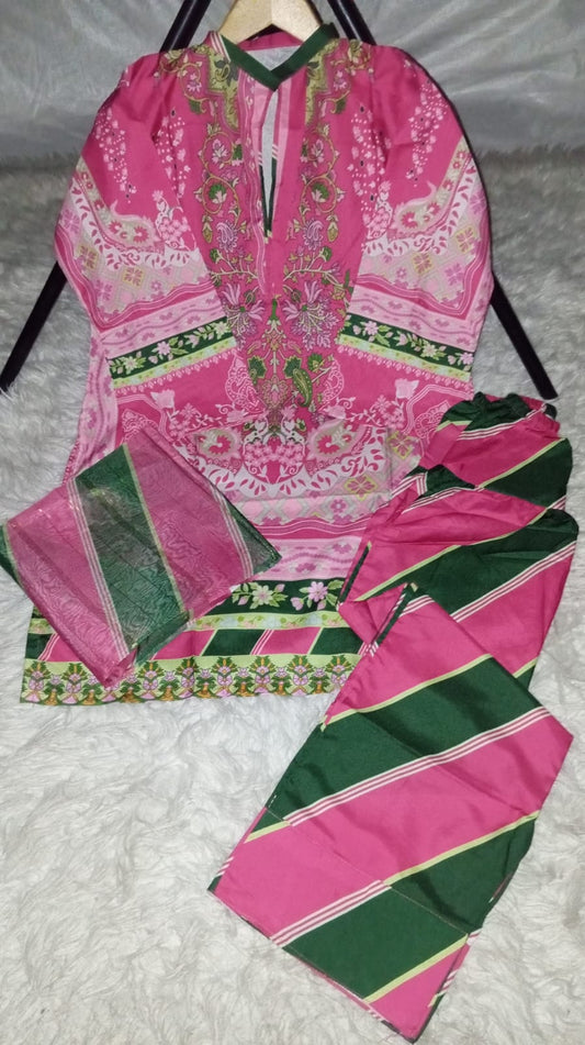 3 PIECE - EMBROIDERED LAWN SUIT