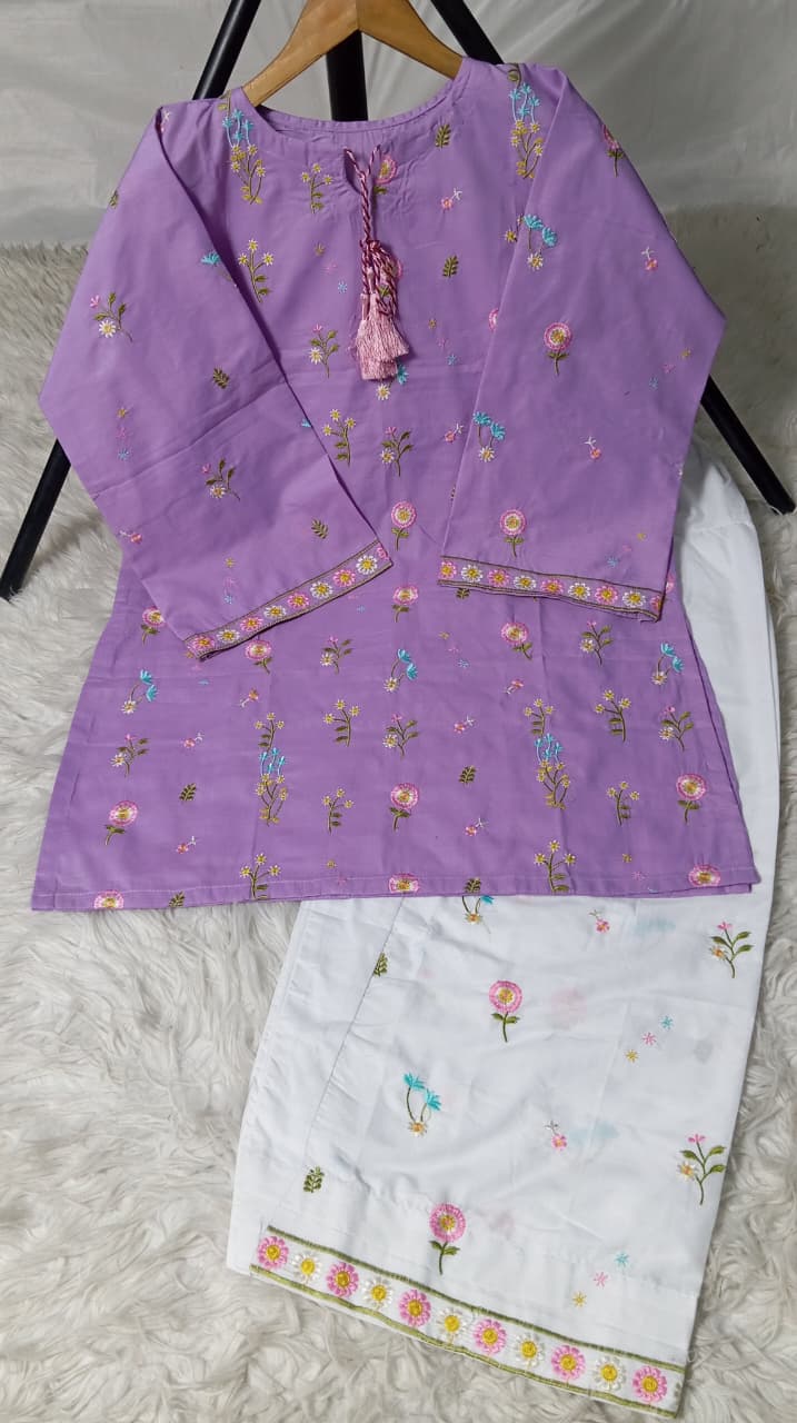 2 PIECE - EMBROIDERED LAWN SUIT