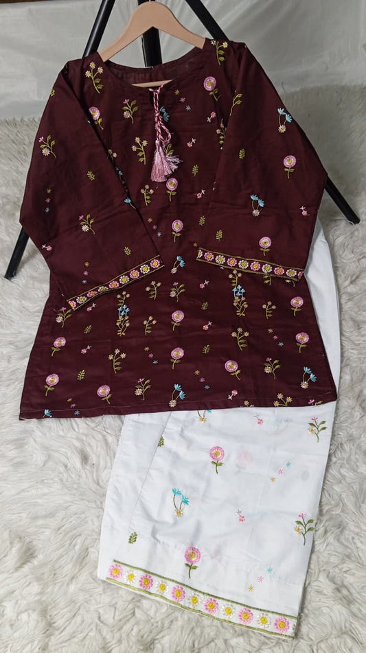 2 PIECE - EMBROIDERED LAWN SUIT