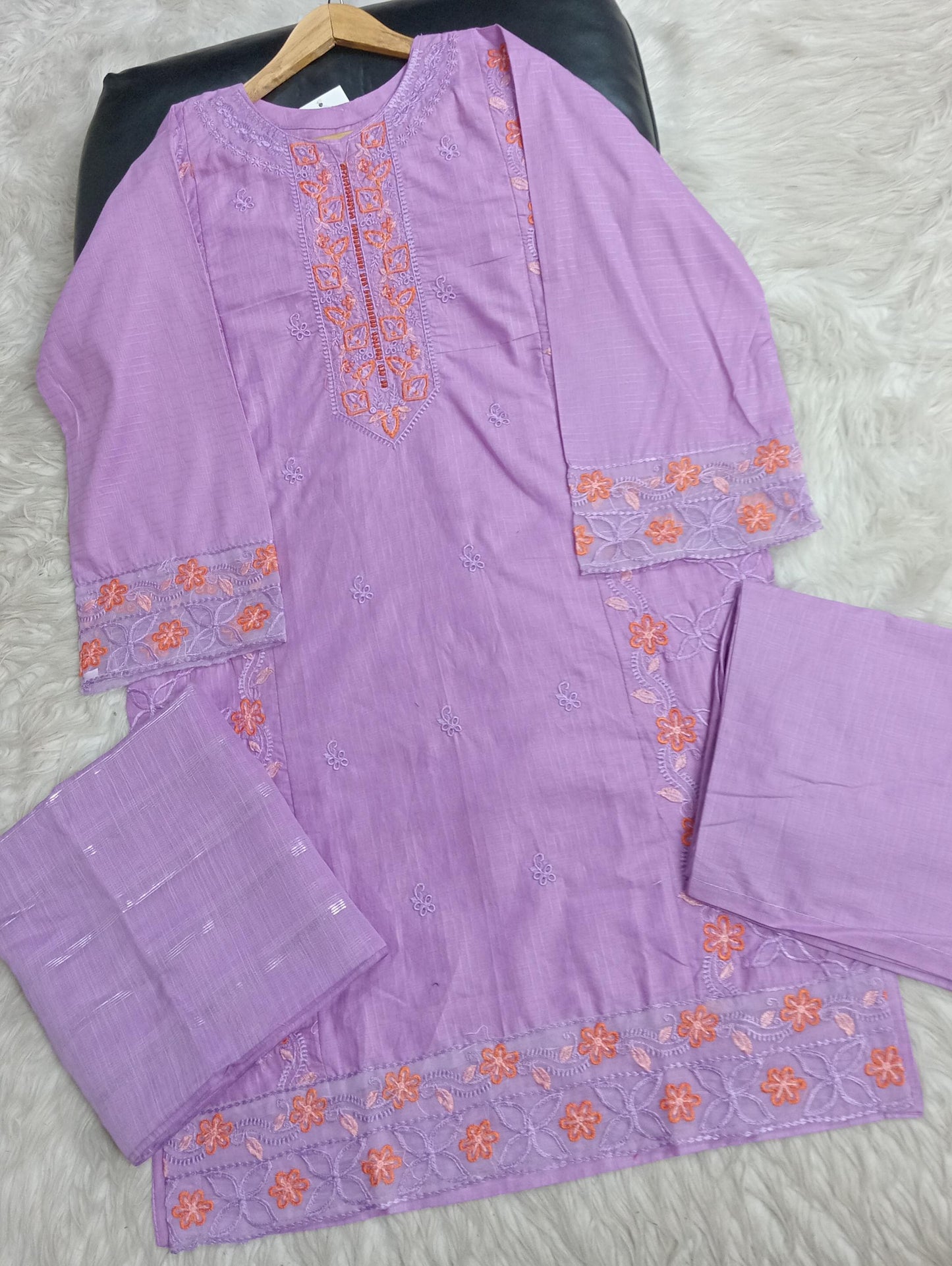 3 PIECE - EMBROIDERED LAWN SUIT