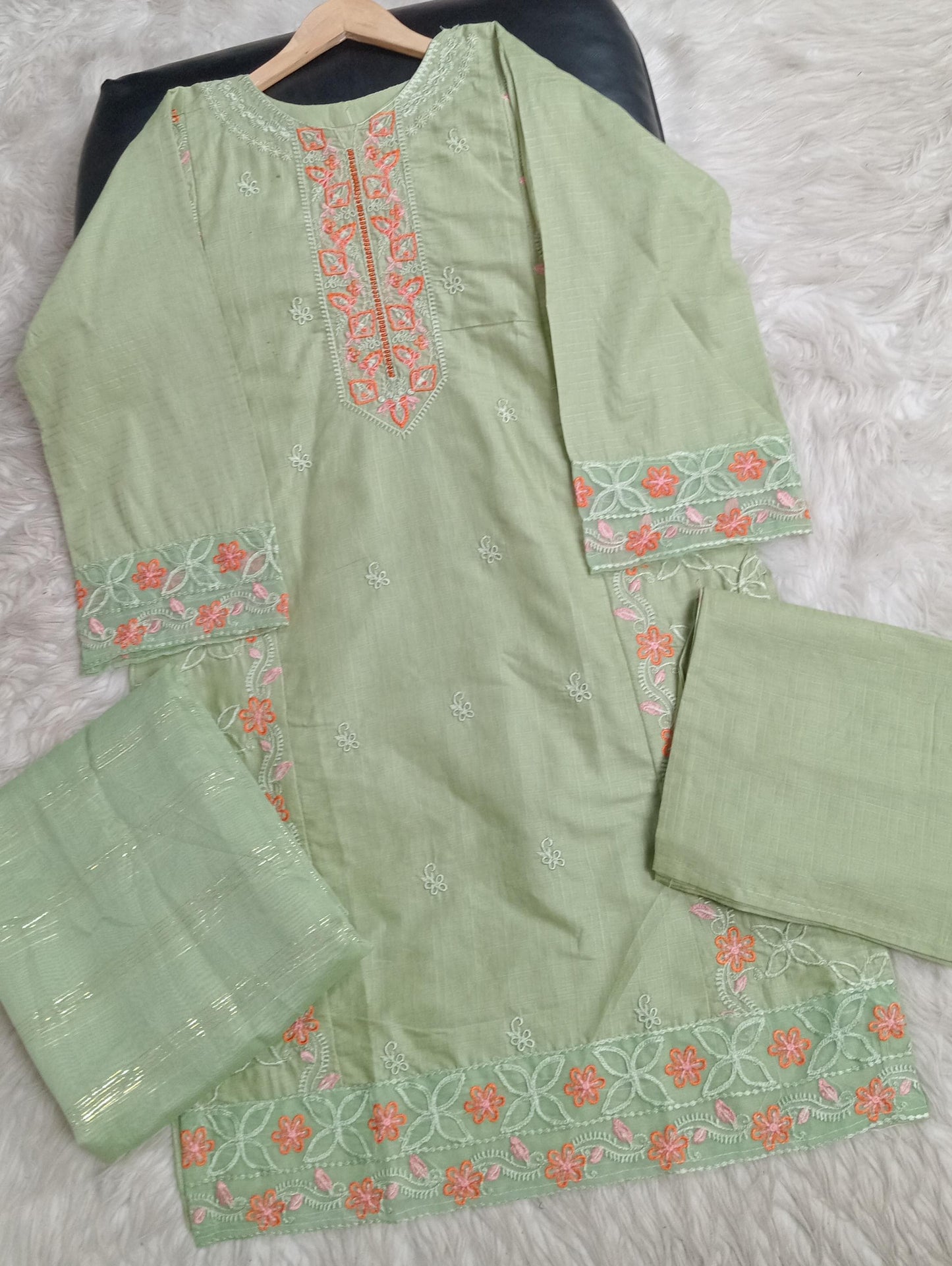 3 PIECE - EMBROIDERED LAWN SUIT