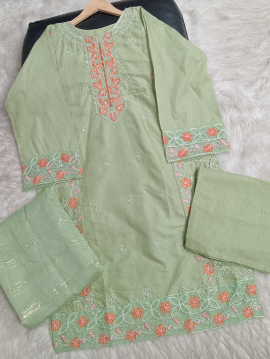 3 PIECE - EMBROIDERED LAWN SUIT