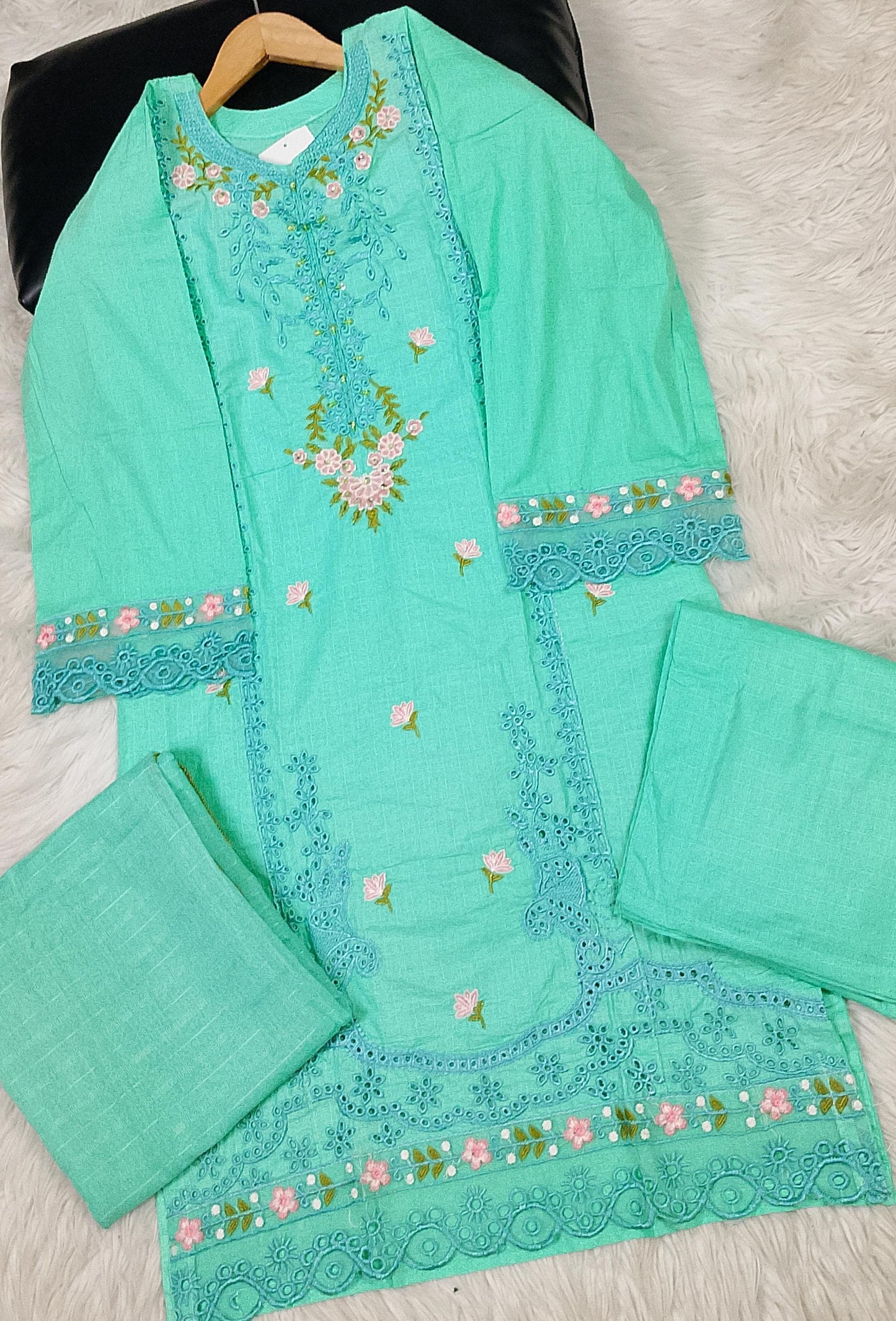 3 PIECE - EMBROIDERED LAWN SUIT