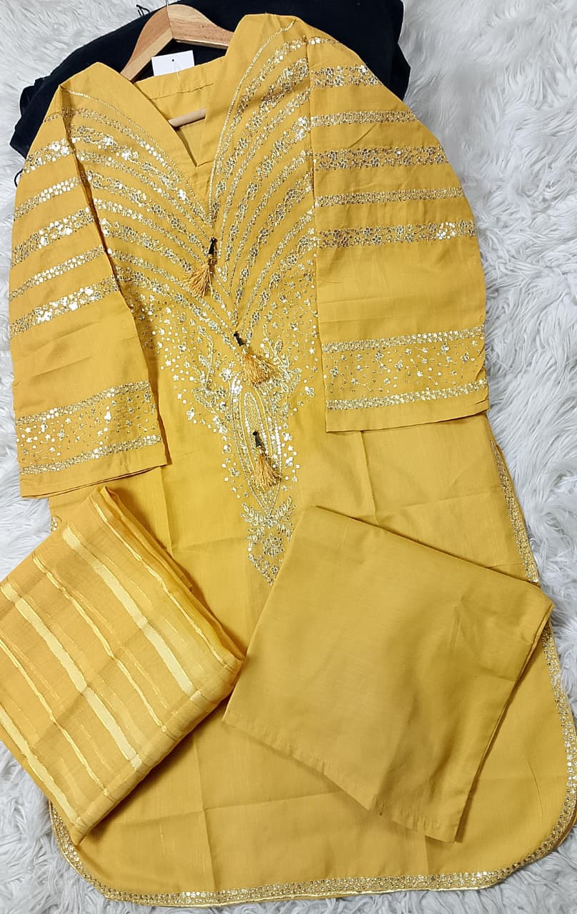 3 PIECE - EMBROIDERED LAWN SUIT