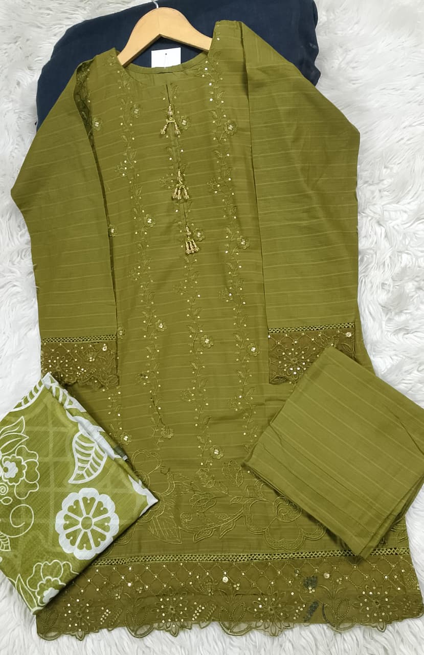 3 PIECE - EMBROIDERED LAWN SUIT