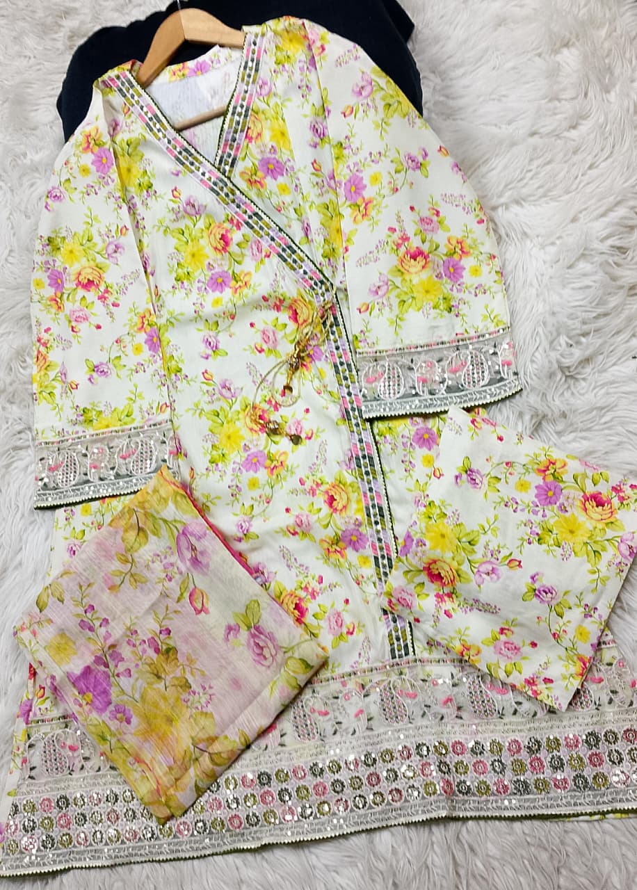 3 PIECE - EMBROIDERED LAWN SUIT