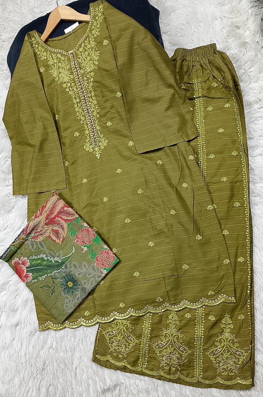 3 PIECE - EMBROIDERED LAWN SUIT