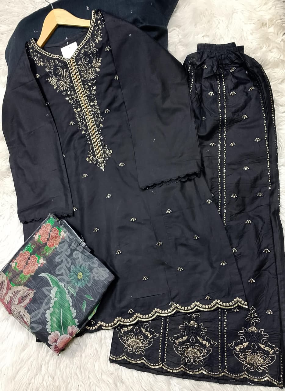3 PIECE - EMBROIDERED LAWN SUIT