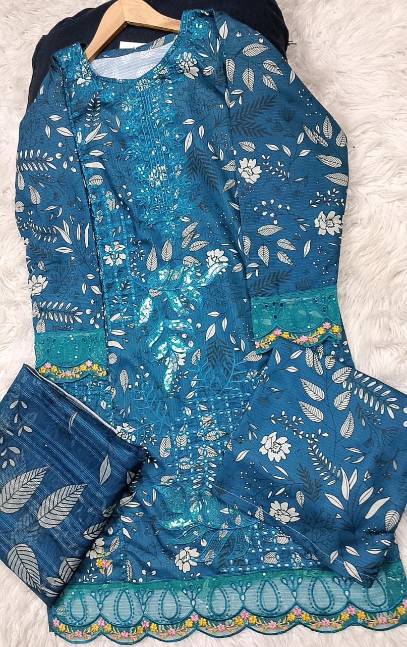 3 PIECE - EMBROIDERED LAWN SUIT