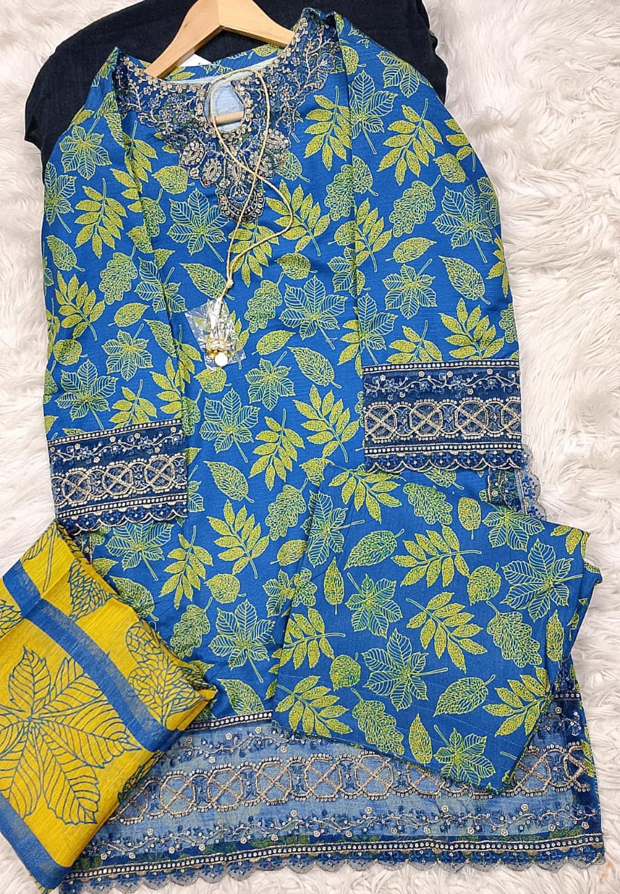 3 PIECE - EMBROIDERED LAWN SUIT