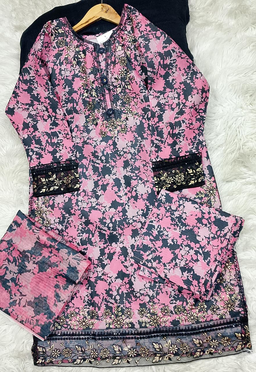 3 PIECE - EMBROIDERED LAWN SUIT