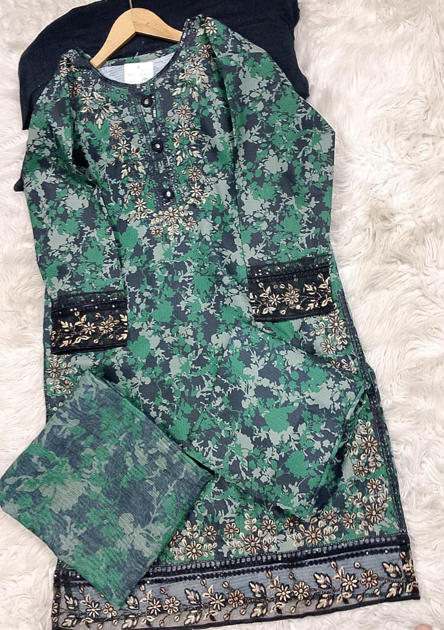 3 PIECE - EMBROIDERED LAWN SUIT