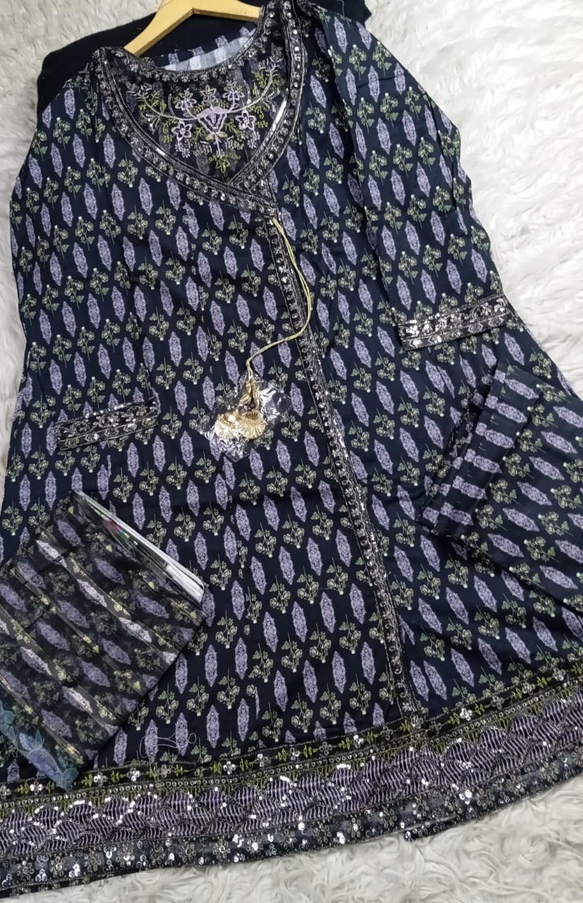 3 PIECE - EMBROIDERED LAWN SUIT