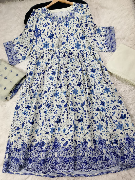 3 PIECE - EMBROIDERED LAWN SUIT