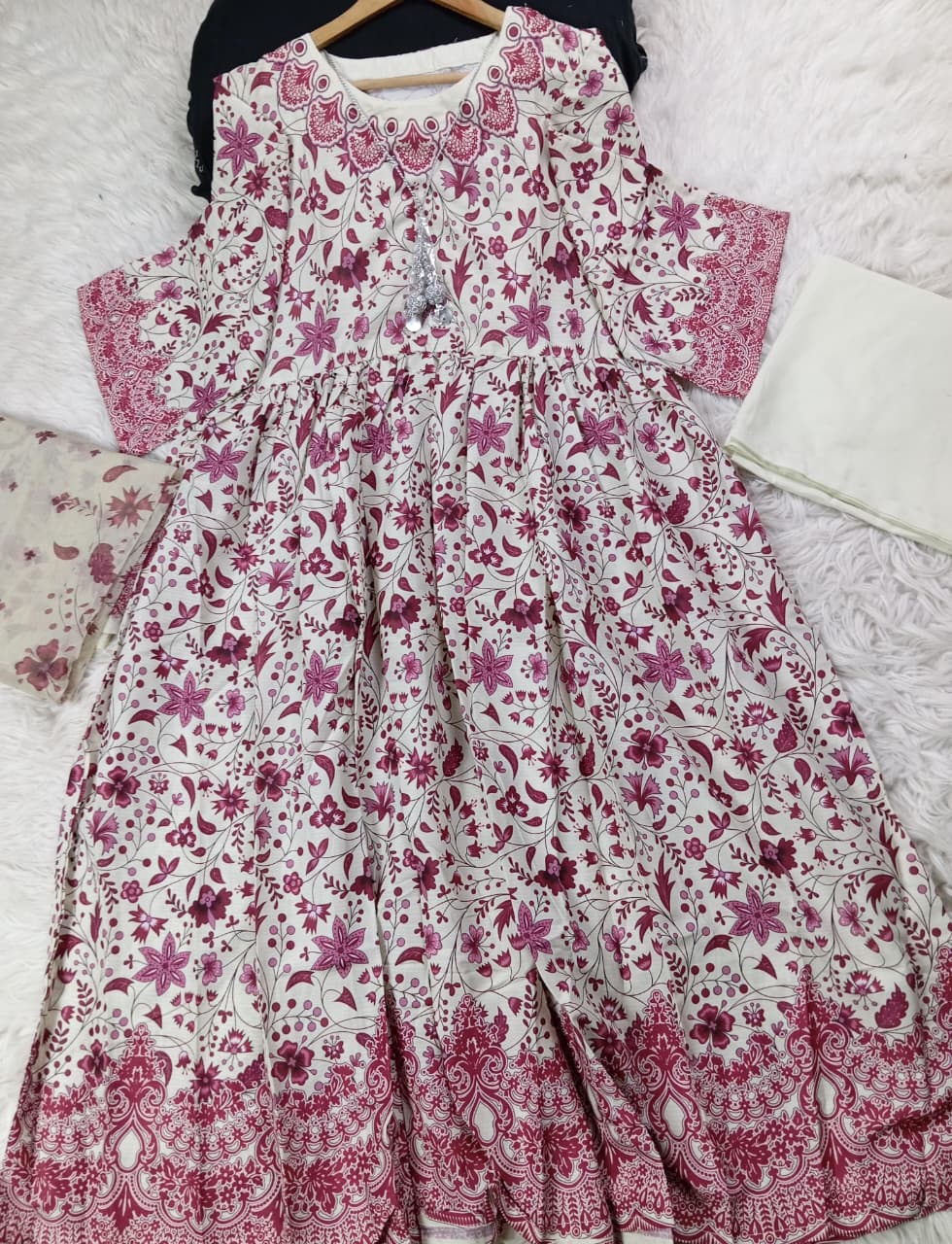 3 PIECE - EMBROIDERED LAWN SUIT