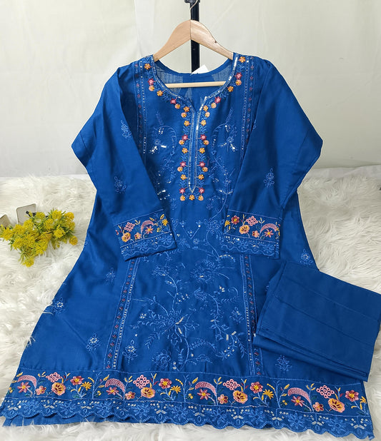 2 PIECE - EMBROIDERED KHADDAR SUIT