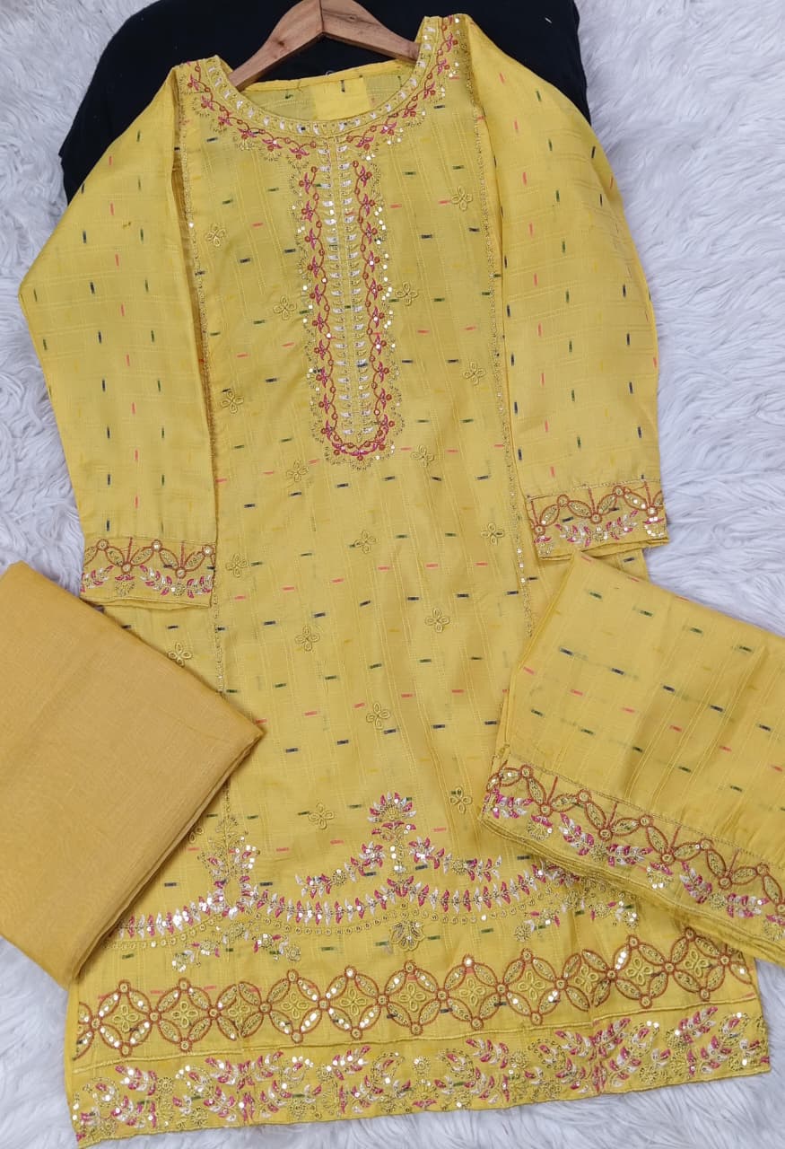 3 PIECE - EMBROIDERED LAWN SUIT