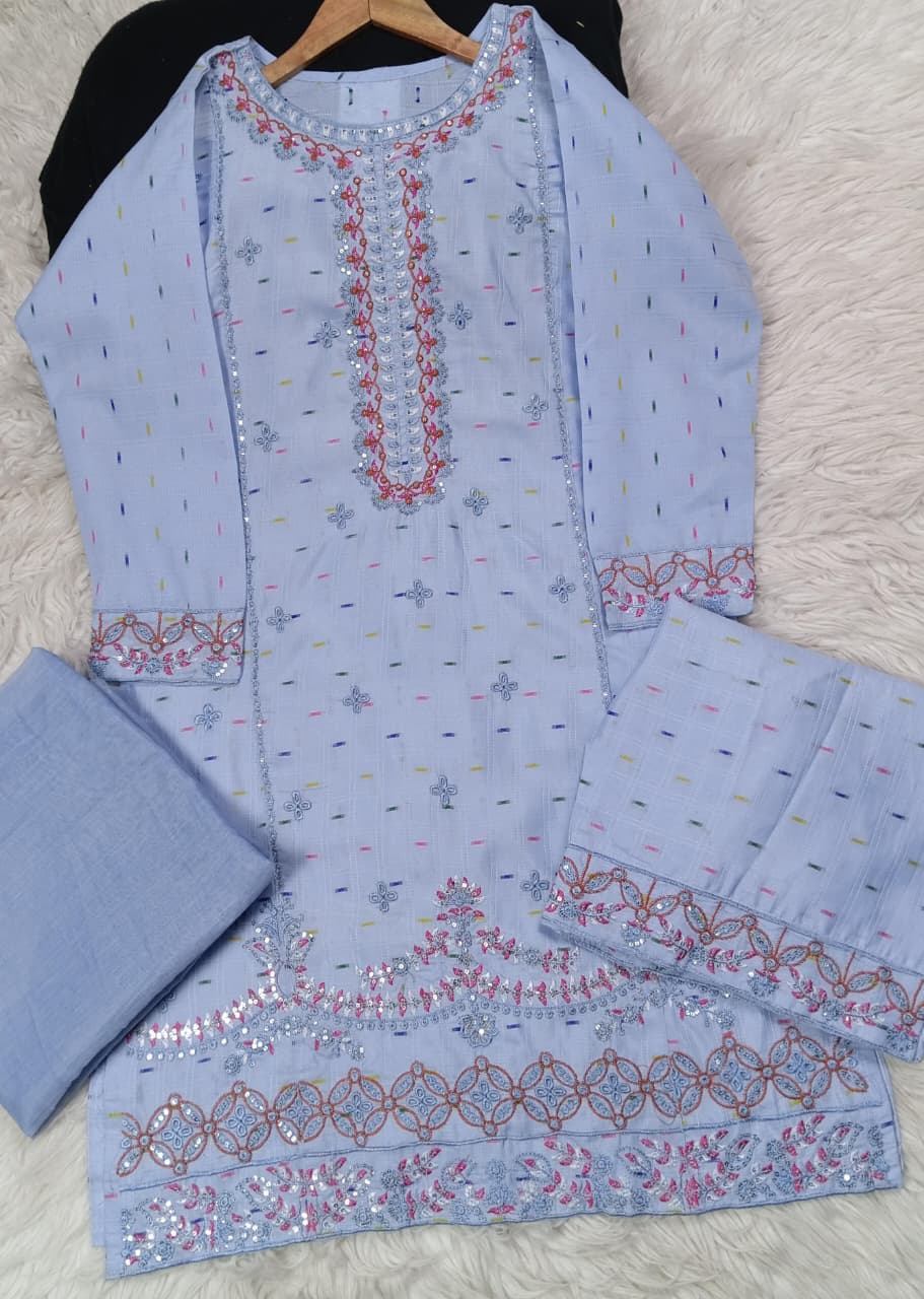 3 PIECE - EMBROIDERED LAWN SUIT