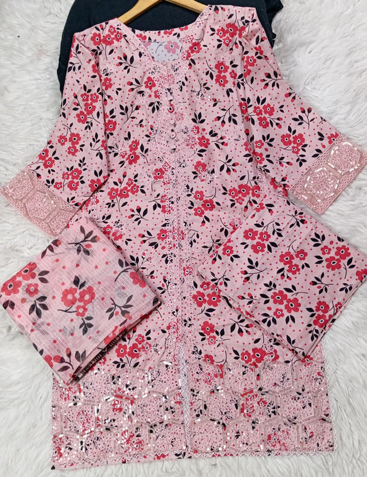 3 PIECE - EMBROIDERED LAWN SUIT