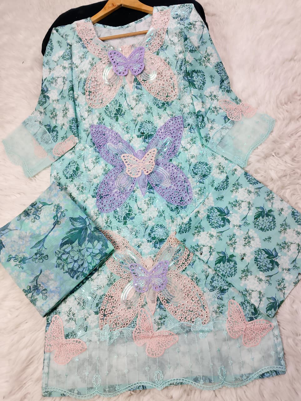 3 PIECE - EMBROIDERED LAWN SUIT