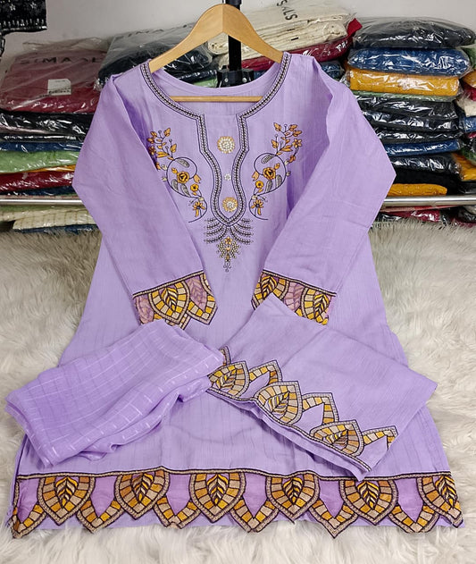 3 PIECE - EMBROIDERED LAWN SUIT